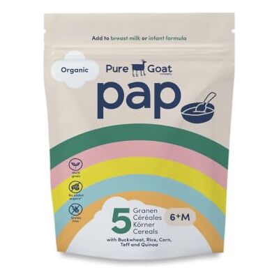 Pure Goat Company Pure Goat Organic 5-Grain Baby Porridge 200g (Pack of 1) Gluten-Free Multigrain Cereal for Babies 6+ Months Buckwheat, Quinoa & Teff No Added Sugar, Organic Infant Weaning Food Pure Goat Company Pure Goat Organic 5-Grain Baby Porridge 200g (Pack of 1) Gluten-Free Multigrain Cereal for Babies 6+ Months Buckwheat, Quinoa & Teff No Added Sugar, Organic Infant Weaning Food