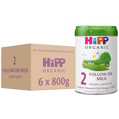 HiPP Organic 2 Follow On Baby Milk Powder Formula, from 6 Months, 800g (Pack of 6) HiPP Organic 2 Follow On Baby Milk Powder Formula, from 6 Months, 800g (Pack of 6)