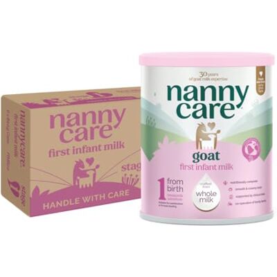 Nannycare Goat Based First Infant Milk – Stage 1 (From Birth) Baby Powder from Whole Goats Milk Nutritionally Complete Formula for Combination or Bottle Feeding – 800g (6 Pack) Nannycare Goat Based First Infant Milk – Stage 1 (From Birth) Baby Powder from Whole Goats Milk Nutritionally Complete Formula for Combination or Bottle Feeding – 800g (6 Pack)