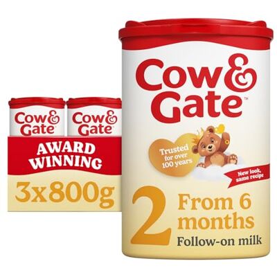 Cow & Gate Follow-On Milk, Suitable from 6+ Months, Pack of 3 x 800 g Cow & Gate Follow-On Milk, Suitable from 6+ Months, Pack of 3 x 800 g