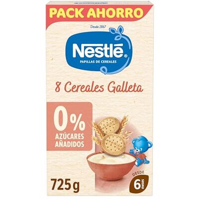 Nestlé Nestle Papilla 8 Cereal with Biscuit, 725 g Nestlé Nestle Papilla 8 Cereal with Biscuit, 725 g