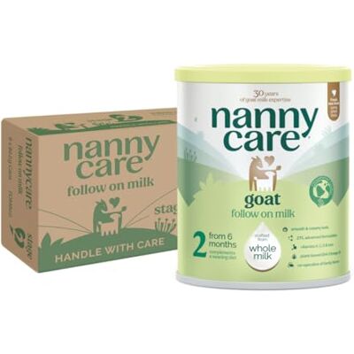 Nannycare Goat Based Follow On Milk – Stage 2 (6–12 Months) Baby Powder from Whole Goats Milk Nutritionally Complete Formula for Combination or Bottle Feeding – 800g (6 Pack) Nannycare Goat Based Follow On Milk – Stage 2 (6–12 Months) Baby Powder from Whole Goats Milk Nutritionally Complete Formula for Combination or Bottle Feeding – 800g (6 Pack)