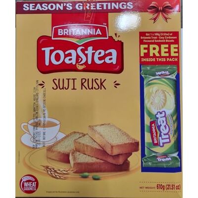 ONE STOP DEALERS Britannia Suji Rusk 610g – Crunchy Toasted Delight Crispy Suji Toast for Tea Time Snack Perfect for Breakfast & Evening Snacks (Pack of 1) ONE STOP DEALERS Britannia Suji Rusk 610g – Crunchy Toasted Delight Crispy Suji Toast for Tea Time Snack Perfect for Breakfast & Evening Snacks (Pack of 1)