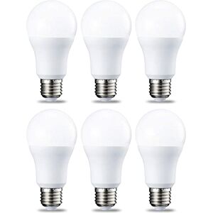 Amazon Basics LED E27 Edison Screw Bulb, 10W (Equivalent to 75W), Warm White, Non Dimmable Pack of 6 Amazon Basics LED E27 Edison Screw Bulb, 10W (Equivalent to 75W), Warm White, Non Dimmable Pack of 6