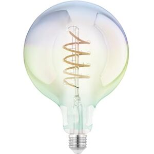 Eglo Iridescent E27 LED globe, multicoloured vintage spiral filament light bulb, Edison lamp in rainbow colours, 3 watt, warm white glow, 2200 Kelvin, G125 Ø 6 Eglo Iridescent E27 LED globe, multicoloured vintage spiral filament light bulb, Edison lamp in rainbow colours, 3 watt, warm white glow, 2200 Kelvin, G125 Ø 6