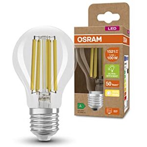 OSRAM LED Energy Saving lamp, Filament Bulb, E27, Warm White (3000K), 7.2 watts, Replaces 100W Bulb, Highly efficient and Energy Saving, Pack of 6 OSRAM LED Energy Saving lamp, Filament Bulb, E27, Warm White (3000K), 7.2 watts, Replaces 100W Bulb, Highly efficient and Energy Saving, Pack of 6
