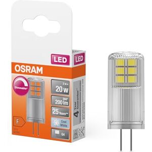 OSRAM Special PIN CL 20 LED-Lamp mit Retrofit-Stecksockel G4, Dimbar, Pin-Form, 2W, 200lm, 4000K, Kaltweißes Licht, Gute Rundumlichtausstrahlung, Lange-Lebensdauer, 6-Pack OSRAM Special PIN CL 20 LED-Lamp mit Retrofit-Stecksockel G4, Dimbar, Pin-Form, 2W, 200lm, 4000K, Kaltweißes Licht, Gute Rundumlichtausstrahlung, Lange-Lebensdauer, 6-Pack