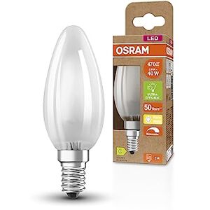 OSRAM Superstar+ Classic B Glfr 40 Led Lamp, E14, Mini Candle Shape, 2.9W, 470Lm, 2700K, Warm White Light, Dimmable, Led Filament Technology, Very Low Energy Consumption, Energy Efficiency Class B OSRAM Superstar+ Classic B Glfr 40 Led Lamp, E14, Mini Candle Shape, 2.9W, 470Lm, 2700K, Warm White Light, Dimmable, Led Filament Technology, Very Low Energy Consumption, Energy Efficiency Class B