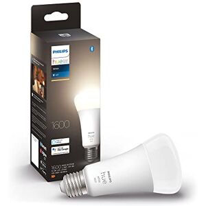 Philips White E27 LED Bulb, 1600lm, dimmable Warm White Light, controllable via app, Compatible with Amazon Alexa (Echo, Echo Dot), Old Generation Philips White E27 LED Bulb, 1600lm, dimmable Warm White Light, controllable via app, Compatible with Amazon Alexa (Echo, Echo Dot), Old Generation