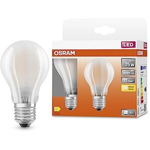 OSRAM Led Star Classic A75 Led Lamp for E27 Socket, Pear Shape, Gl Fr, 1055 Lumens, Warm White (2700K), Replacement for Conventional 75W Light Bulbs, Not Dimmable, 6-Pack OSRAM Led Star Classic A75 Led Lamp for E27 Socket, Pear Shape, Gl Fr, 1055 Lumens, Warm White (2700K), Replacement for Conventional 75W Light Bulbs, Not Dimmable, 6-Pack
