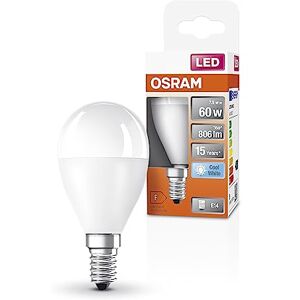 OSRAM Led Star Classic P60 Led Lamp for E14 Socket, Drop Shape, Fr, 806 Lumens, Cold White (4000K), Replacement for Conventional 60W Light Bulbs, Not Dimmable, 6-Pack OSRAM Led Star Classic P60 Led Lamp for E14 Socket, Drop Shape, Fr, 806 Lumens, Cold White (4000K), Replacement for Conventional 60W Light Bulbs, Not Dimmable, 6-Pack