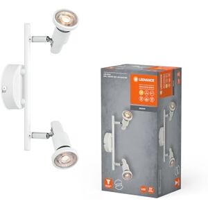 LEDVANCE LED SPOT GU10 2 x 3.4W, 460lm, White, 2700K Color Temperature, Warm White Light Color, Timeless Design, Replaceable LED lamp, Ideal for Indoors, CRI 90, Adjustable Heads LEDVANCE LED SPOT GU10 2 x 3.4W, 460lm, White, 2700K Color Temperature, Warm White Light Color, Timeless Design, Replaceable LED lamp, Ideal for Indoors, CRI 90, Adjustable Heads