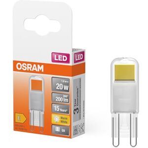 OSRAM LED PIN LED-Lamp aus klarfarbenem Glas, mit 1.8 W für 200 lm, warmweißes Licht mit 2700 K, Multicolor, Retrofit-Stecksockel G9, CRI 80, EEK E, 15 mm Durchmesser, 6-Pack OSRAM LED PIN LED-Lamp aus klarfarbenem Glas, mit 1.8 W für 200 lm, warmweißes Licht mit 2700 K, Multicolor, Retrofit-Stecksockel G9, CRI 80, EEK E, 15 mm Durchmesser, 6-Pack