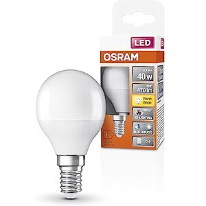 OSRAM Superstar+ Classic P 40 FR Led Lamp, E14 Base, Mini Ball Shape, 4.9W, 470Lm, 2700K, Warm White Light, Reduced Blue Component, Low Eye Strain, Very Low Energy Consumption OSRAM Superstar+ Classic P 40 FR Led Lamp, E14 Base, Mini Ball Shape, 4.9W, 470Lm, 2700K, Warm White Light, Reduced Blue Component, Low Eye Strain, Very Low Energy Consumption