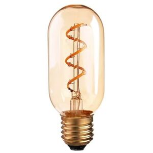 LEDSone Vintage LED Spiral Filament Bulb T45 Tubular, E27 Screw LED Bulb 4W, Warm White 2700K Non dimmable AC220V 450LM, Decorative Antique Filament Light Bulbs, Amber Glass, Pack of 2 LEDSone Vintage LED Spiral Filament Bulb T45 Tubular, E27 Screw LED Bulb 4W, Warm White 2700K Non dimmable AC220V 450LM, Decorative Antique Filament Light Bulbs, Amber Glass, Pack of 2
