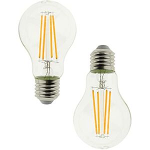Blaupunkt Vintage Filament LED Bulb A60 E27 – Clear Light – 8W – Replacement of 75W – Warm White 2700K – 1055 Lumens – Decorative – Retro – Pack of 2 Blaupunkt Vintage Filament LED Bulb A60 E27 – Clear Light – 8W – Replacement of 75W – Warm White 2700K – 1055 Lumens – Decorative – Retro – Pack of 2