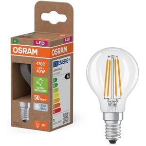 OSRAM Energy Class Mini Buclassic, 2.2 W/470 lm, EEK A, Cool White Light (4000 K), CRI 80, Clear Lead-Free Glass, E14 Base, IP20, 45 mm DM, 6 Packs OSRAM Energy Class Mini Buclassic, 2.2 W/470 lm, EEK A, Cool White Light (4000 K), CRI 80, Clear Lead-Free Glass, E14 Base, IP20, 45 mm DM, 6 Packs