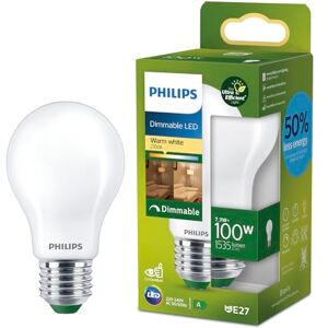 Philips LED Light Bulb Classic, UltraEfficient,100W, 1535Lm, A60, E27 2700K, Frosted Glass, dimmable, Matt, Warm White Philips LED Light Bulb Classic, UltraEfficient,100W, 1535Lm, A60, E27 2700K, Frosted Glass, dimmable, Matt, Warm White