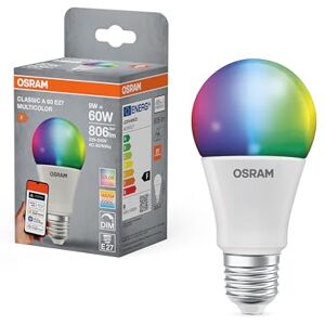 OSRAM Smart+ RGBW, E27 LED lamp with Matter Over WiFi, Specially Designed for Alexa Easy Setup with one Click, 60W Replacement, Warm White to Cool White (2700-6500K), 16 Million RGB Colors, 1-Pack OSRAM Smart+ RGBW, E27 LED lamp with Matter Over WiFi, Specially Designed for Alexa Easy Setup with one Click, 60W Replacement, Warm White to Cool White (2700-6500K), 16 Million RGB Colors, 1-Pack
