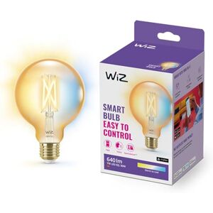 WiZ Smart Bulb, E27, Amber Glass Globe LED Bulb, Dimmable, Smart LED Connected WiFi Works with Alexa, Google Assistant & HomeKit, App Control for Livingroom, Bedroom, Energy Monitoring WiZ Smart Bulb, E27, Amber Glass Globe LED Bulb, Dimmable, Smart LED Connected WiFi Works with Alexa, Google Assistant & HomeKit, App Control for Livingroom, Bedroom, Energy Monitoring