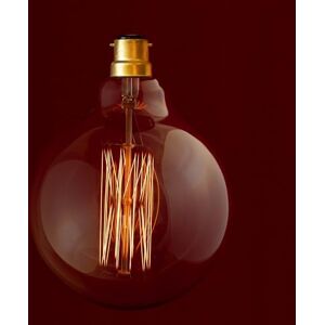 William & Watson Edison Vintage Globe Squirrel Cage Dimmable Light Bulb, 40W Incandescent B22 Bayonet Amber Old Fashioned Retro Lamp (Globe G125 XL Extra Large (125mm Width)) William & Watson Edison Vintage Globe Squirrel Cage Dimmable Light Bulb, 40W Incandescent B22 Bayonet Amber Old Fashioned Retro Lamp (Globe G125 XL Extra Large (125mm Width))