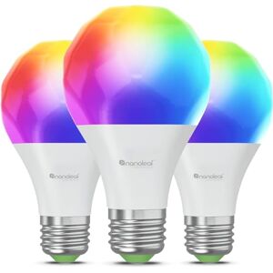 Nanoleaf Matter Essentials E27 LED Bulbs, Pack of 3 RGBW Dimmable Smart Bulbs Matter over Thread, Bluetooth Colour Changing Light Bulbs, Works with Google Apple, Room Decor & Gaming Nanoleaf Matter Essentials E27 LED Bulbs, Pack of 3 RGBW Dimmable Smart Bulbs Matter over Thread, Bluetooth Colour Changing Light Bulbs, Works with Google Apple, Room Decor & Gaming