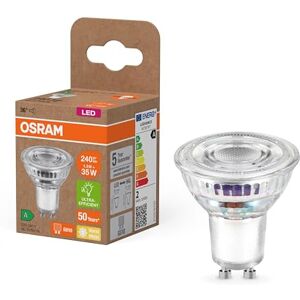 OSRAM Energy Class PAR16 with 1.3 W, 240 Lumens, Warm White (2700 K) Clear Lead-Free Glass with GU10 A-Socket, 50 mm Diameter, IP20 OSRAM Energy Class PAR16 with 1.3 W, 240 Lumens, Warm White (2700 K) Clear Lead-Free Glass with GU10 A-Socket, 50 mm Diameter, IP20