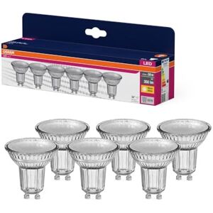 OSRAM LED Star Value PAR16, Pack of 60 Bulbs, Replaces Traditional 50W Reflector Incandescent Bulbs, Warm White (2700K), 4.3W, GU10 Socket, Filament Glass, Non-dimmable OSRAM LED Star Value PAR16, Pack of 60 Bulbs, Replaces Traditional 50W Reflector Incandescent Bulbs, Warm White (2700K), 4.3W, GU10 Socket, Filament Glass, Non-dimmable