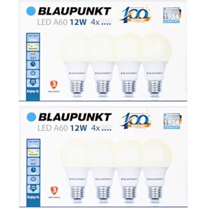 Blaupunkt LED Bulb Classic A60 LED lamp, E27 Base Screw, 12W, Replaces 100W, Warm White 2700K, Yellow Light, Non-dimmable, 1260 Lumen, Light Bulb, Indoor Outdoor, 8 Piece (Pack of 8) Blaupunkt LED Bulb Classic A60 LED lamp, E27 Base Screw, 12W, Replaces 100W, Warm White 2700K, Yellow Light, Non-dimmable, 1260 Lumen, Light Bulb, Indoor Outdoor, 8 Piece (Pack of 8)