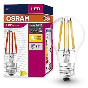 OSRAM Led Star Value Classic A100 Led Lamp for E27 Socket, Pear Shape, Fil, 1521 Lumens, Warm White (2700K), Replacement for Conventional 100W Light Bulbs, Not Dimmable, 10-Pack OSRAM Led Star Value Classic A100 Led Lamp for E27 Socket, Pear Shape, Fil, 1521 Lumens, Warm White (2700K), Replacement for Conventional 100W Light Bulbs, Not Dimmable, 10-Pack