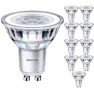 10 x Pack Philips 4.6w = 50w 240v GU10 36 Degree Beam LED Corepro Energy Saving Lamp