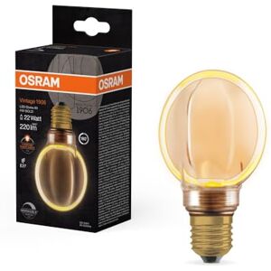 OSRAM Vintage 1906 Globe 80 Filament O Lamp, 4 W, 220 lm, 1800 K, 818 Pleasant Warm White, Gold, IP 20, Lead-Free Glass, 80 mm, E27 Socket OSRAM Vintage 1906 Globe 80 Filament O Lamp, 4 W, 220 lm, 1800 K, 818 Pleasant Warm White, Gold, IP 20, Lead-Free Glass, 80 mm, E27 Socket