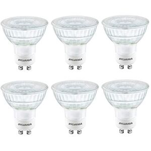 Sylvania GU10 LED Light Bulbs, Dimmable, 5.5W, 450lm, 36 Degree Beam Angle, Neutral White 4000K - Pack of 6 [Energy Class A++]