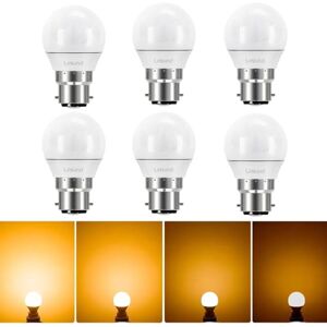 Linkind 4.2W Dimmable B22 LED Light Bulb, 40W Equivalent Golf Ball Light P45(G45) Bulbs, Soft White 2700K 470LM, Bayonet Cap, Not Suitable for 3-Way Dimmable Lamps, 6 Pack Linkind 4.2W Dimmable B22 LED Light Bulb, 40W Equivalent Golf Ball Light P45(G45) Bulbs, Soft White 2700K 470LM, Bayonet Cap, Not Suitable for 3-Way Dimmable Lamps, 6 Pack