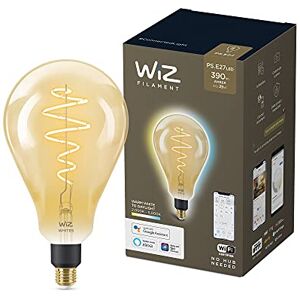 WiZ Smart Bulb, E27, Amber PS160 LED Bulb, Warm to Cool White, Dimmable, Smart LED Connected WiFi Works with Alexa, Google Assistant & HomeKit, App Control Livingroom, Bedroom, Energy Monitoring WiZ Smart Bulb, E27, Amber PS160 LED Bulb, Warm to Cool White, Dimmable, Smart LED Connected WiFi Works with Alexa, Google Assistant & HomeKit, App Control Livingroom, Bedroom, Energy Monitoring