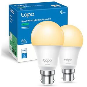 Tapo L510B (2-Pack) Smart Bulb, B22 LED Light Bulb, Alexa Light Bulbs, Dimmable Bulb,Energy Monitoring, 8.3W (60W), Schedule & Timer, Away Mode, Energy Saving, Voice Control with Alexa&Google Tapo L510B (2-Pack) Smart Bulb, B22 LED Light Bulb, Alexa Light Bulbs, Dimmable Bulb,Energy Monitoring, 8.3W (60W), Schedule & Timer, Away Mode, Energy Saving, Voice Control with Alexa&Google