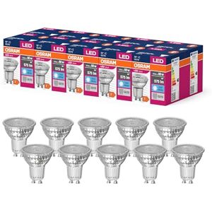 OSRAM Led Star Value Par16 Led Lamp for Gu10 Base, Reflector Lamp, Gl, 575 Lumens, Cold White (4000K), Replacement for Conventional 80W Light Bulbs, Not Dimmable, 10-Pack OSRAM Led Star Value Par16 Led Lamp for Gu10 Base, Reflector Lamp, Gl, 575 Lumens, Cold White (4000K), Replacement for Conventional 80W Light Bulbs, Not Dimmable, 10-Pack