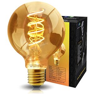 Long Life Lamp Company Retro Vintage Globe LED 4w Edison Style Spiral Filament Bulb Smoked Gold Glass G95 Teardrop E27 Long Life Lamp Company Retro Vintage Globe LED 4w Edison Style Spiral Filament Bulb Smoked Gold Glass G95 Teardrop E27