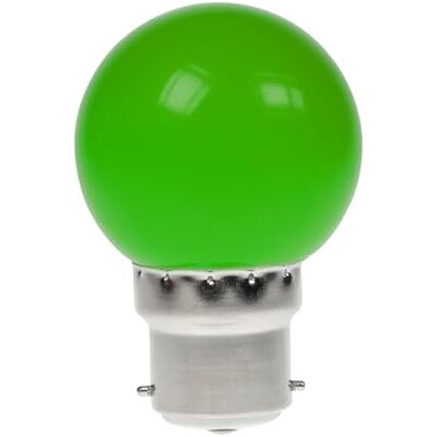 ProLite Pro-Lite Golf/1.5W/BC/Green 240v 1.5w LED Golf Ball Bulb Bayonet BC B22 Green Decorative Festoon ProLite Pro-Lite Golf/1.5W/BC/Green 240v 1.5w LED Golf Ball Bulb Bayonet BC B22 Green Decorative Festoon