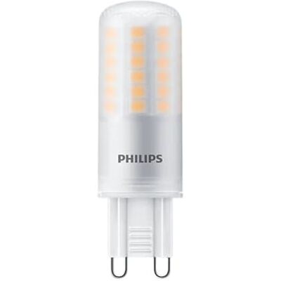 Philips LED G9 Capsule 4W (40W Equivalent) 480lm 2700K Very Warm White, Dimmable LED Bulb, Energy Saving G9 Mains Voltage Capsule Lamp, Long Life Halogen Replacement Philips LED G9 Capsule 4W (40W Equivalent) 480lm 2700K Very Warm White, Dimmable LED Bulb, Energy Saving G9 Mains Voltage Capsule Lamp, Long Life Halogen Replacement