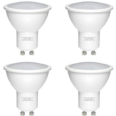 Long Life Lamp Company 4 Pack GU10 5W LED Beautiful Warm White Colour 50w Replacement Long Life Lamp Company 4 Pack GU10 5W LED Beautiful Warm White Colour 50w Replacement