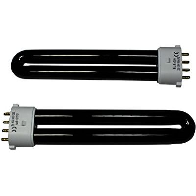 DuraBulb 2 x 9 Watt Long-Life UV Blacklight Bulb Ultraviolet 4-Pin Tubes for 9W Fake Money Detectors & Bank Note Checkers DuraBulb 2 x 9 Watt Long-Life UV Blacklight Bulb Ultraviolet 4-Pin Tubes for 9W Fake Money Detectors & Bank Note Checkers