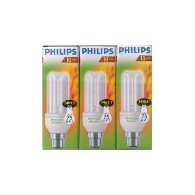 Philips 3 x 75 watt (14 watt energy) Low Energy Saver Saving Light Bulb Bayonet Cap Philips 3 x 75 watt (14 watt energy) Low Energy Saver Saving Light Bulb Bayonet Cap