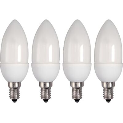 Lampwise Candle Bulb 9W (40W) CFL Opal SES/E14 Warm White 2700K 8,000hr Non-dimmable Lampwise Candle Bulb 9W (40W) CFL Opal SES/E14 Warm White 2700K 8,000hr Non-dimmable