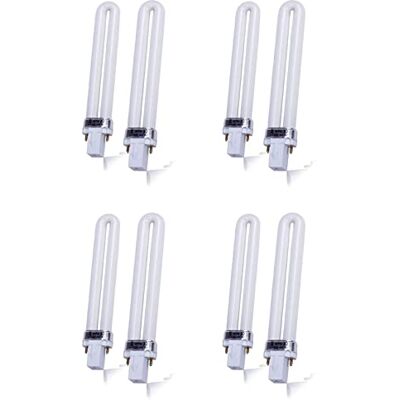 Jnchdghwa New Professional Electronic 8Pcs 365Nm 9W Nail Dryer UV Lamp Light Bulb Tube Replacement Art Nail Polish Manicure Jnchdghwa New Professional Electronic 8Pcs 365Nm 9W Nail Dryer UV Lamp Light Bulb Tube Replacement Art Nail Polish Manicure