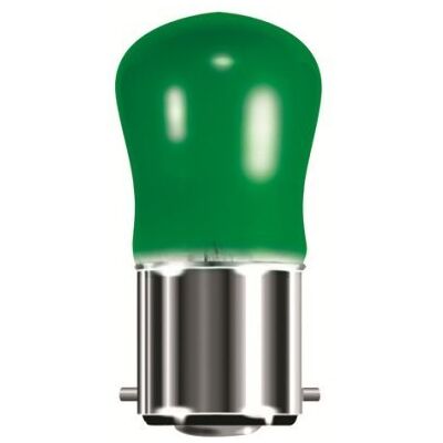 Crompton 2x Pygmy 240V 15W BC (B22) Green Crompton 2x Pygmy 240V 15W BC (B22) Green