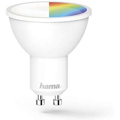 Hama WLAN Lamp with Lamp Holder GU10 (Smart Lamp Works Without Hub, LED Bulb with 5.5 W in Reflector Shape, Voice/App Control, Smart Home Lamp for Different Lighting Atmospheres) RGBW Hama WLAN Lamp with Lamp Holder GU10 (Smart Lamp Works Without Hub, LED Bulb with 5.5 W in Reflector Shape, Voice/App Control, Smart Home Lamp for Different Lighting Atmospheres) RGBW