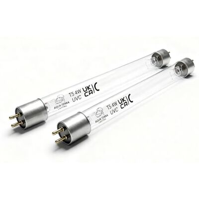 Aqua-Terra Lighting 4W T5 UVC Replacement Tube 2 Pack – 150 mm Pond UV Bulbs, 2-Pin Double-Ended Germicidal Lamp for Pond Filter & UV Clarifier Units – Clear Water & Algae Control Aqua-Terra Lighting 4W T5 UVC Replacement Tube 2 Pack – 150 mm Pond UV Bulbs, 2-Pin Double-Ended Germicidal Lamp for Pond Filter & UV Clarifier Units – Clear Water & Algae Control
