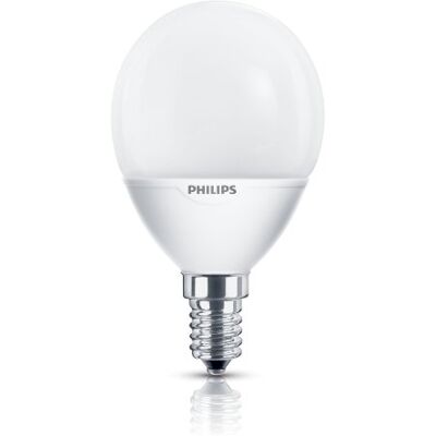 Philips Softone Compact Fluorescent Luster E14 Small Edison Screw Light Bulb, 7 W (30 W Equivalent, 10000 Hours) Warm White Philips Softone Compact Fluorescent Luster E14 Small Edison Screw Light Bulb, 7 W (30 W Equivalent, 10000 Hours) Warm White