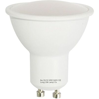Long Life Lamp Company 10 Pack GU10 6W LED Beautiful Cool White Colour 50w Replacement Long Life Lamp Company 10 Pack GU10 6W LED Beautiful Cool White Colour 50w Replacement